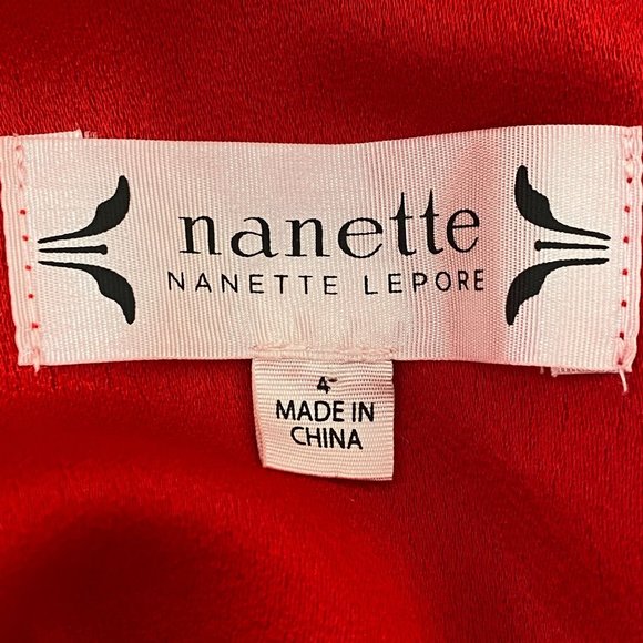 Nanette Lepore Red Riding Hood Chiffon Dress with Pockets 4 - Picture 8 of 9